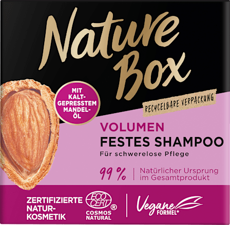 Festes Shampoo Volumen Mandelöl Nature Box