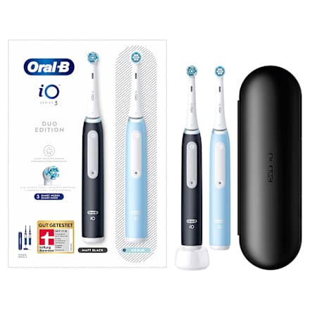 Elektrische Zahnbürste Duo iO3 Matt schwarz & blau Oral-B