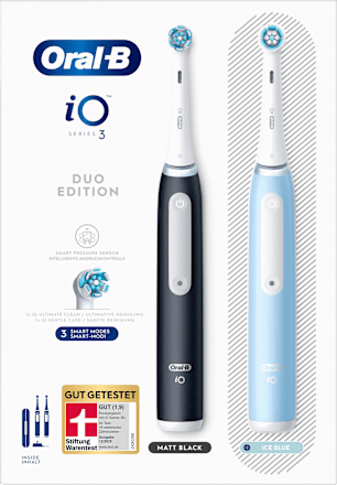 Elektrische Zahnbürste Duo iO3 Matt schwarz & blau Oral-B