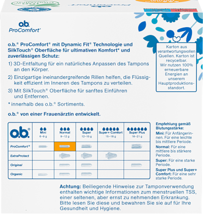 Tampons Pro Comfort Normal Big Pack o.b.