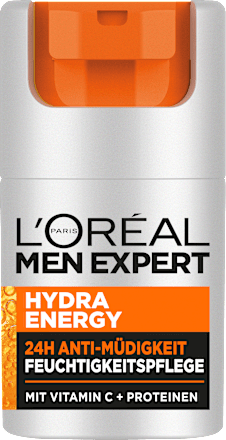 Gesichtscreme Hydra Energy, Feuchtigkeitspflege mit Vitamin C, 24h Anti-Müdigkeit L'ORÉAL PARiS MEN EXPERT
