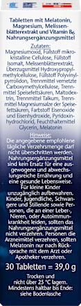 Melatonin + Magnesium 400 Tabletten 30 St Doppelherz