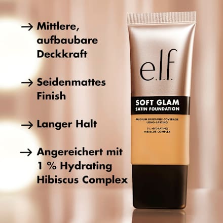 Foundation Soft Glam Satin 30 Medium Warm  e.l.f. Cosmetics