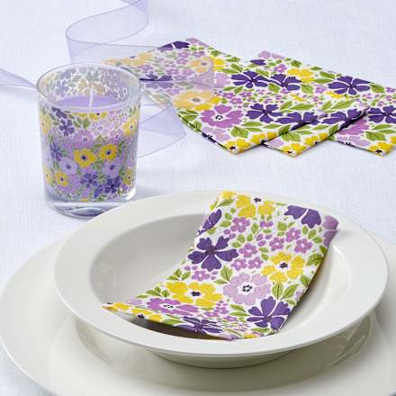 Buffetserviette Blumen 33x33cm Profissimo