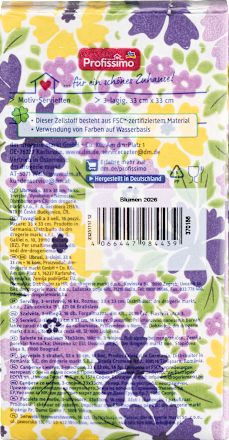 Buffetserviette Blumen 33x33cm Profissimo