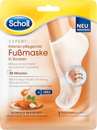 Fußmaske Socken mit Honig, Mandel & Urea (1 Paar) Scholl