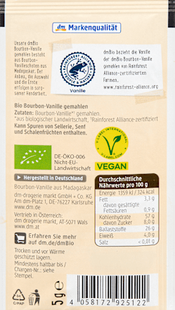 Bourbon-Vanille gemahlen dmBio