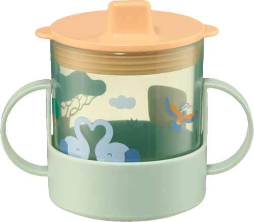 Trinklernbecher orange/grün, 200 ml babylove