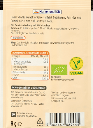 Gewürzmischung, Pumpkin Spice dmBio
