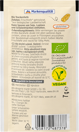 Backhefe 2er Pack  dmBio