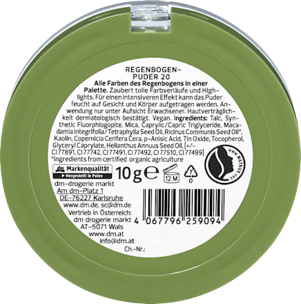 Puder Regenbogen Pastell alverde NATURKOSMETIK