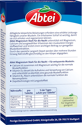 Magnesium Stark für die Nacht Tabletten Abtei