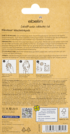 Abschminkpads aus Mikrofaser ebelin