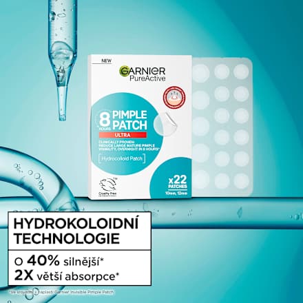 hydrokoloidní náplast na akné Ultra GARNIER PureActive