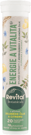 šumivé tablety Energie a Vitalita Revital botanicals