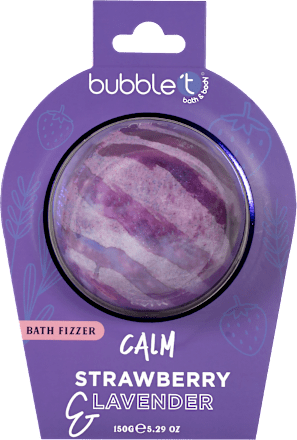 Бомбичка за вана Calm с ягода и лавандула bubble t