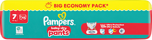Baby Pants Gr. 7 XL (15+ kg) Big Pack Pampers baby-dry