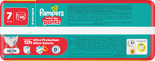 Baby Pants Gr. 7 XL (15+ kg) Big Pack Pampers baby-dry
