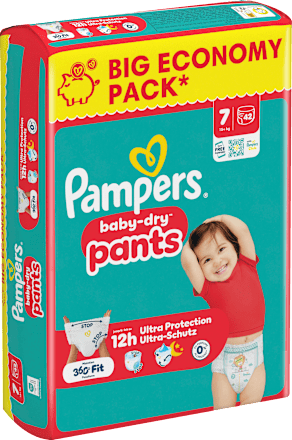 Baby Pants baby-dry Gr. 7 XL (15+ kg) Big Pack Pampers