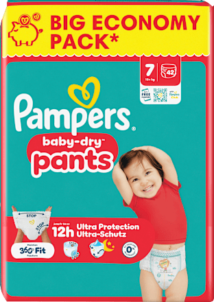 Baby Pants Gr. 7 XL (15+ kg) Big Pack Pampers baby-dry