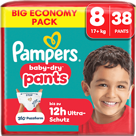 Baby Pants Gr. 8 XL (17+ kg) Big Pack Pampers baby-dry