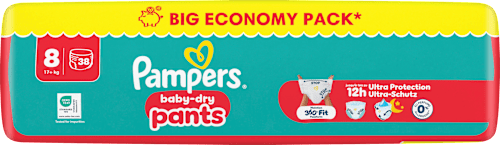 Baby Pants Gr. 8 XL (17+ kg) Big Pack Pampers baby-dry