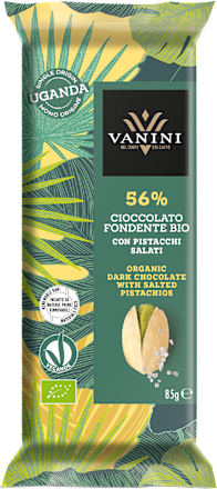 Cioccolato fondente 56% con pistacchi BIO VANINI