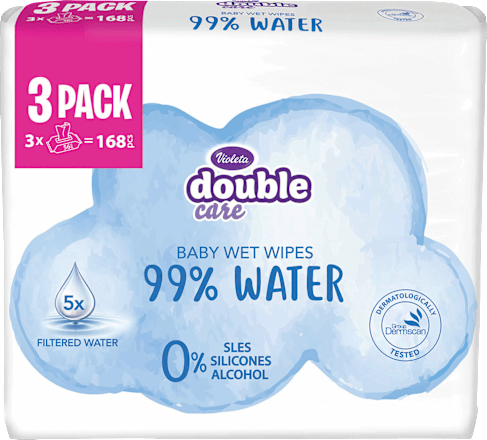 Șervețele umede pentru bebeluși 99% apa  Violeta