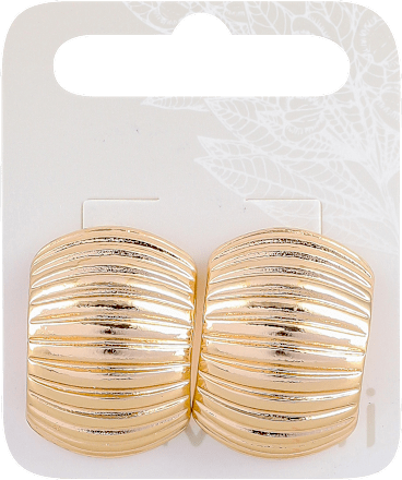 Reljefne minđuše u zlatnoj boji avanti