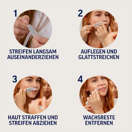 Kaltwachsstreifen Gesicht Veet