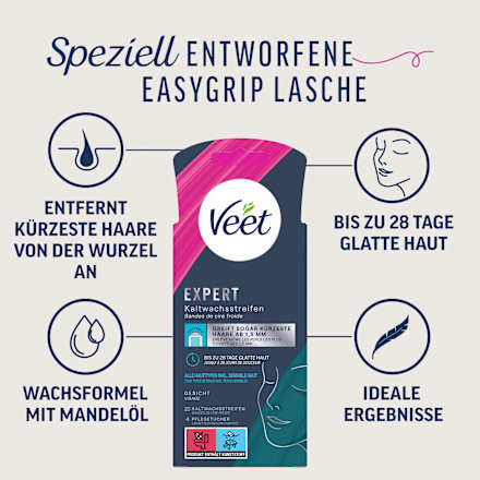 Kaltwachsstreifen Gesicht Veet