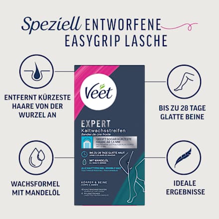 Kaltwachsstreifen Expert Körper & Beine Veet