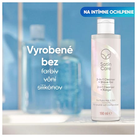 Čistiaci gél na holenie Bikini 2v1 Satin Care