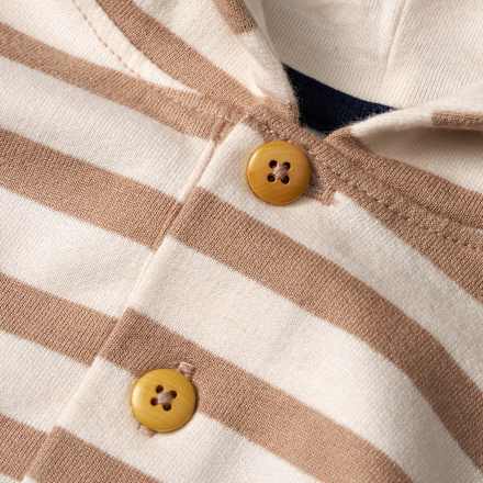 Sweatshirt mit Kapuze & Ringel-Muster, beige & braun, Gr. 116 ALANA