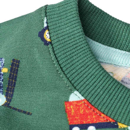 Schlafanzug Pro Climate mit Baustellen-Muster, grün, Gr. 92 ALANA