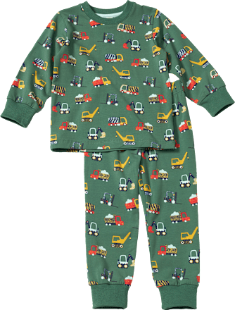 Schlafanzug Pro Climate mit Baustellen-Muster, grün, Gr. 98 ALANA