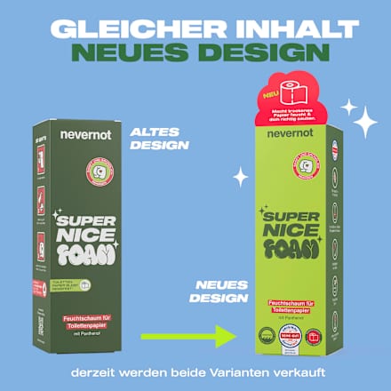 Feuchtschaum für Toilettenpapier  nevernot