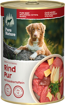 Nassfutter Hund Rind mit Huhn & Süßkartoffeln Pure Nature