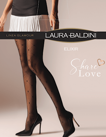 Dres damă cu fundițe 20DEN negru M2 LAURA BALDINI