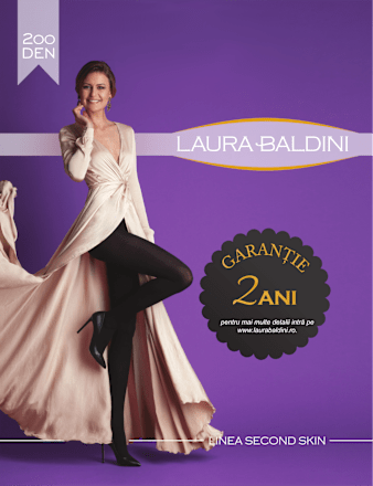 Dres damă Skin 200DEN negru M5 LAURA BALDINI