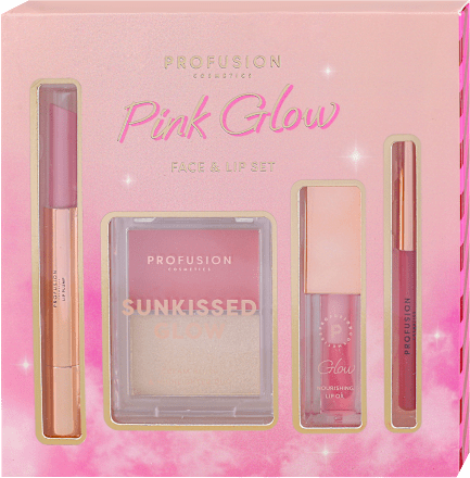 Pink Glow set  za šminkanje lica i usana PROFUSION COSMETICS