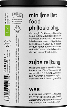 Whey Proteinpulver ungesüßt Naduria