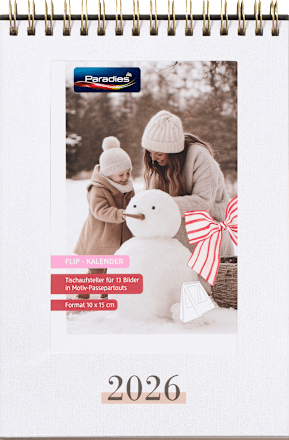 Flipbilderrahmen-Kalender Simple Paradies