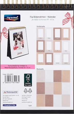 Kalendar na preklop, više vrsta Paradies