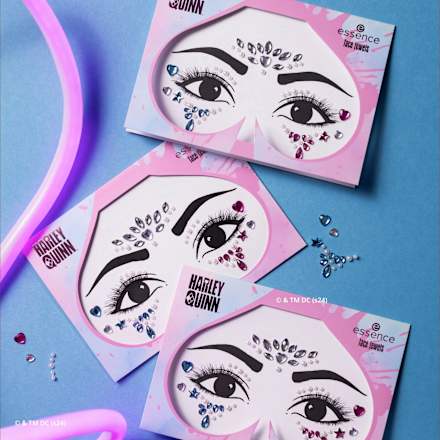 Glitzersteine für das Gesicht Harley Quinn essence