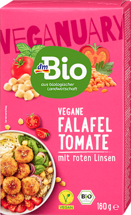 Vegane Falafel Tomate mit roten Linsen dmBio