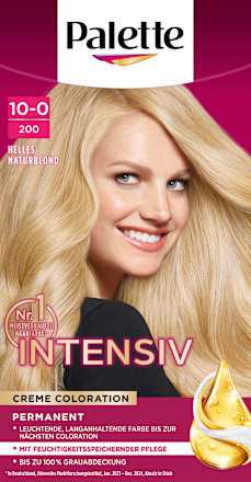 Haarfarbe Poly 10-0 200 Helles Naturblond  Palette Intensive Color Creme