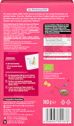 Vegánsky paradajkový falafel s červenou šošovicou dmBio