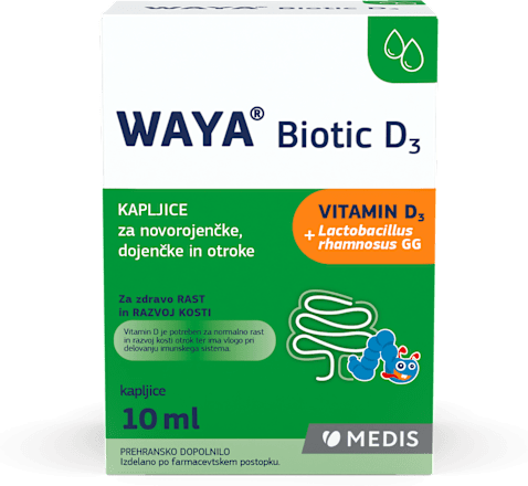 Biotic D3 kapljice za novorojenčke, dojenčke in otroke WAYA