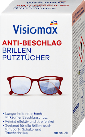 Salviette umidificate anti-appannamento per occhiali visiomax